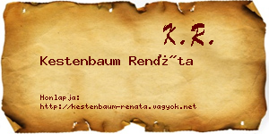 Kestenbaum Renáta névjegykártya